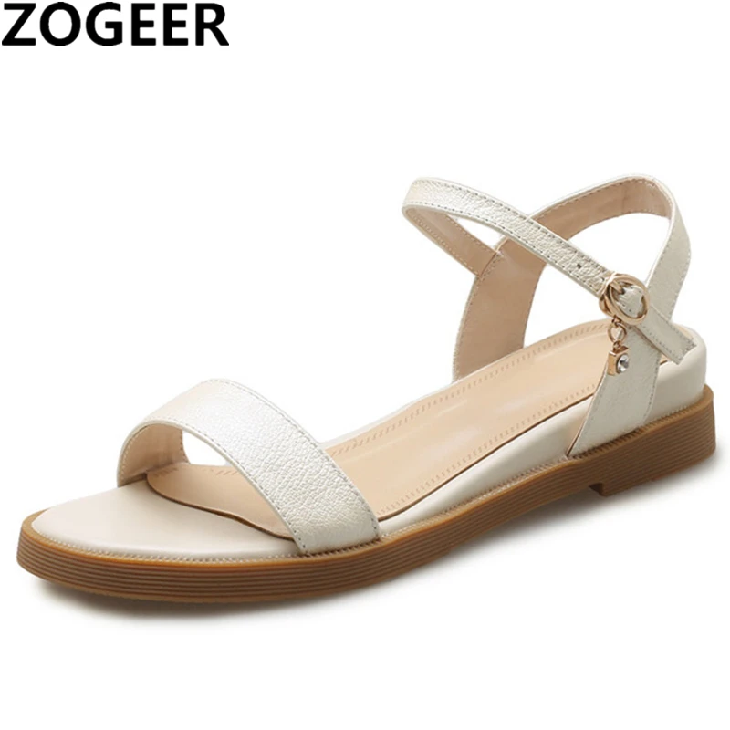 2019 Summer Sandals Women Soft Genuine Leather Flip Flops Flat Women Sandals Quality Ankle Strap Beach Wedge Shoes White Gold
2019 Summer Sandals Women Soft Genuine Leather Flip Flops Flat Women Sandals Quality Ankle Strap Beach Wedge Shoes White Gold