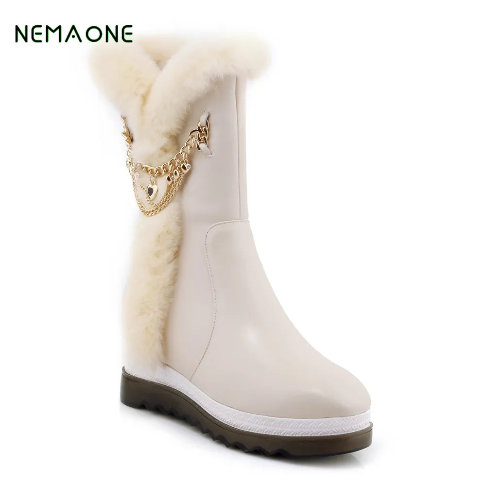 NEMAONE New Fashion 100% Genuine Cowhide Leather Snow Boots Real Fur Classic Mujer Botas Waterproof Winter Shoes for Women
NEMAONE New Fashion 100% Genuine Cowhide Leather Snow Boots Real Fur Classic Mujer Botas Waterproof Winter Shoes for Women