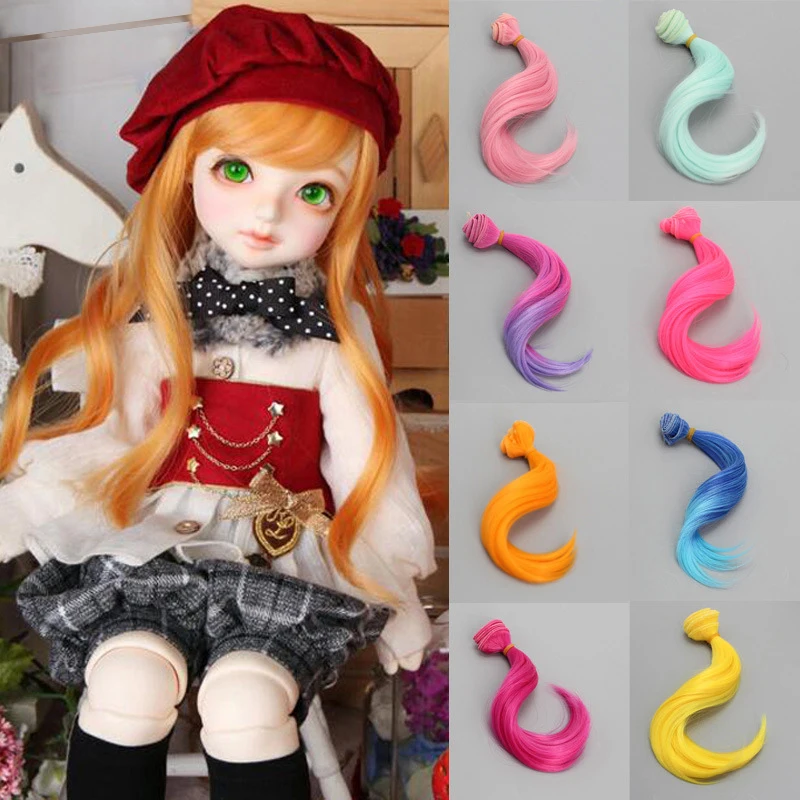 DIY Tresses Wig High-Temperature 20*100cm Gradient Colourful Material Big Wave Gold Pink Curly Hair Wigs BJD Dolls Accessories
DIY Tresses Wig High-Temperature 20*100cm Gradient Colourful Material Big Wave Gold Pink Curly Hair Wigs BJD Dolls Accessories
