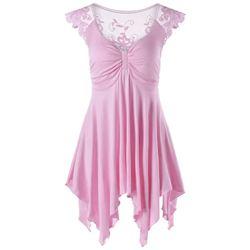 S-5XL Lace stitching solid color tshirt four colors solid color sexy lace sleeveless irregular side women's clothes SJ2723Y
S-5XL Lace stitching solid color tshirt four colors solid color sexy lace sleeveless irregular side women's clothes SJ2723Y