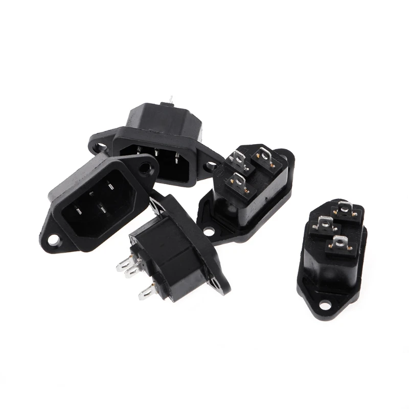5 Pcs/set 3P IEC 320 C14 Male Plug Panel Power Inlet Sockets Connectors AC 250V 10A
5 Pcs/set 3P IEC 320 C14 Male Plug Panel Power Inlet Sockets Connectors AC 250V 10A