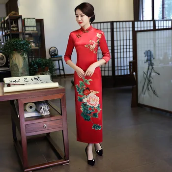 Elegant Flower Women Sexy Velvet Cheongsam 2020 New Traditional Chinese High Split Dress Vintage Mandarin Collar Slim Qipao
Elegant Flower Women Sexy Velvet Cheongsam 2020 New Traditional Chinese High Split Dress Vintage Mandarin Collar Slim Qipao
