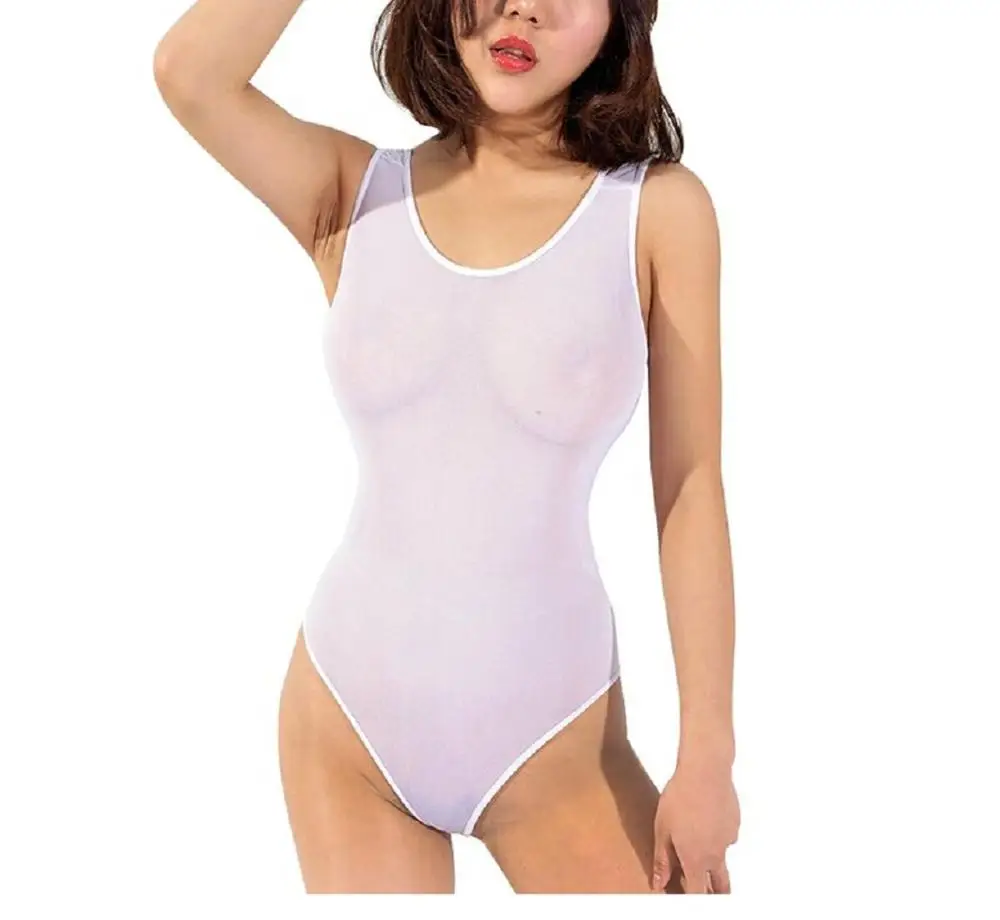 Lazutom Women's Sheer One Piece Mesh High Cut Sleeveless Bodysuit Swimsuit Mesh Leotard Top
Lazutom Women's Sheer One Piece Mesh High Cut Sleeveless Bodysuit Swimsuit Mesh Leotard Top