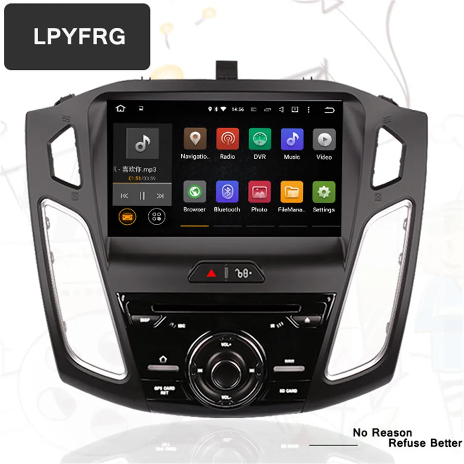 Автомобильный DVD плеер 9 "1024*600 8 ядер android 10 0 для Ford focus 2012 2019 с радио Bluetooth 3/4G Wi Fi