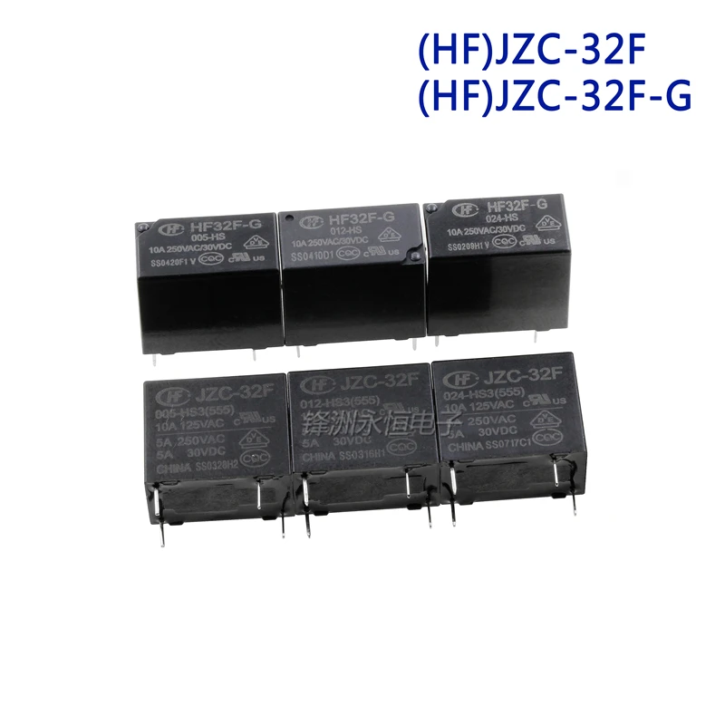 Original relay JZC HF32F-G-005-HS 32F-G-012-HS 32F-G-024-HS 4 feet 10A