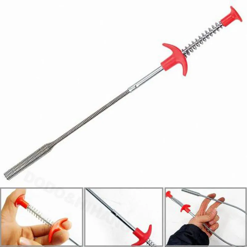 60cm Adjustable Length 4 Claw Telescopic Long Reach Pick Up Tool Bend Curve Spring Grabber Tool For Home Sewer Garden Use DN145 (5)