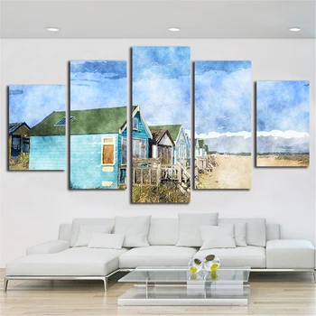 Paintings On Canvas Colorful House Amazing Landscape 5 Pieces Combination Picture Frameless Paintings Dinning Room Decor
Paintings On Canvas Colorful House Amazing Landscape 5 Pieces Combination Picture Frameless Paintings Dinning Room Decor