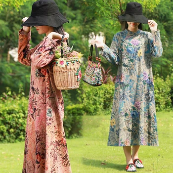 New Autumn and Winter Traditional Long Sleeves Cotton and Linen Woman National Wind Costume Printing Retro Dress NY18818101
New Autumn and Winter Traditional Long Sleeves Cotton and Linen Woman National Wind Costume Printing Retro Dress NY18818101