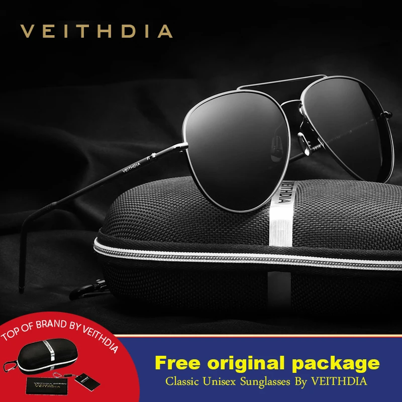 VEITHDIA Aluminum Magnesium Aviation Polarized mens sunglasses brand designer Rotate 180 degrees leg Sun Glasses Women shades
VEITHDIA Aluminum Magnesium Aviation Polarized mens sunglasses brand designer Rotate 180 degrees leg Sun Glasses Women shades