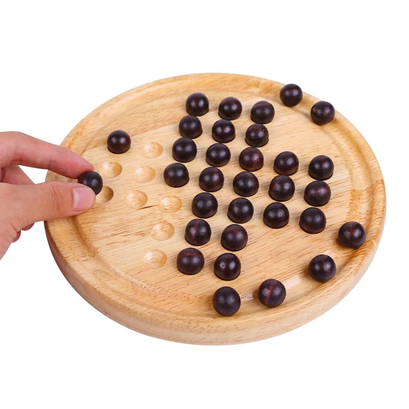 Creative Children Wooden Toy France Peg Solitaire Board Games for Lonely Noble Decompression toy Intelligence 14*2cm Size
Creative Children Wooden Toy France Peg Solitaire Board Games for Lonely Noble Decompression toy Intelligence 14*2cm Size