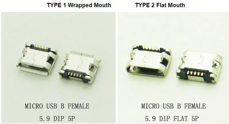 1000PCS 5.9mm Micro USB 5pin DIP Female connector for mobilephone Mini USB jack PCB welding socket Warp/Flat mouth
1000PCS 5.9mm Micro USB 5pin DIP Female connector for mobilephone Mini USB jack PCB welding socket Warp/Flat mouth