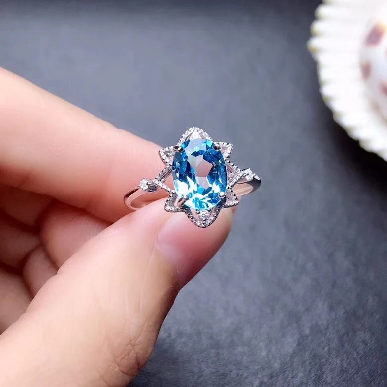 Natural blue topaz gem Ring S925 Silver Natural Gemstone Ring Fashion Elegant Lovely Stars Women's girl party gift fine Jewelry
Natural blue topaz gem Ring S925 Silver Natural Gemstone Ring Fashion Elegant Lovely Stars Women's girl party gift fine Jewelry