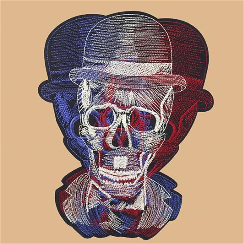 T shirt Embroidered iron on patch Large Skull head Logo Stranger things Applique patches for clothing Diy deal with it Stickers
T shirt Embroidered iron on patch Large Skull head Logo Stranger things Applique patches for clothing Diy deal with it Stickers