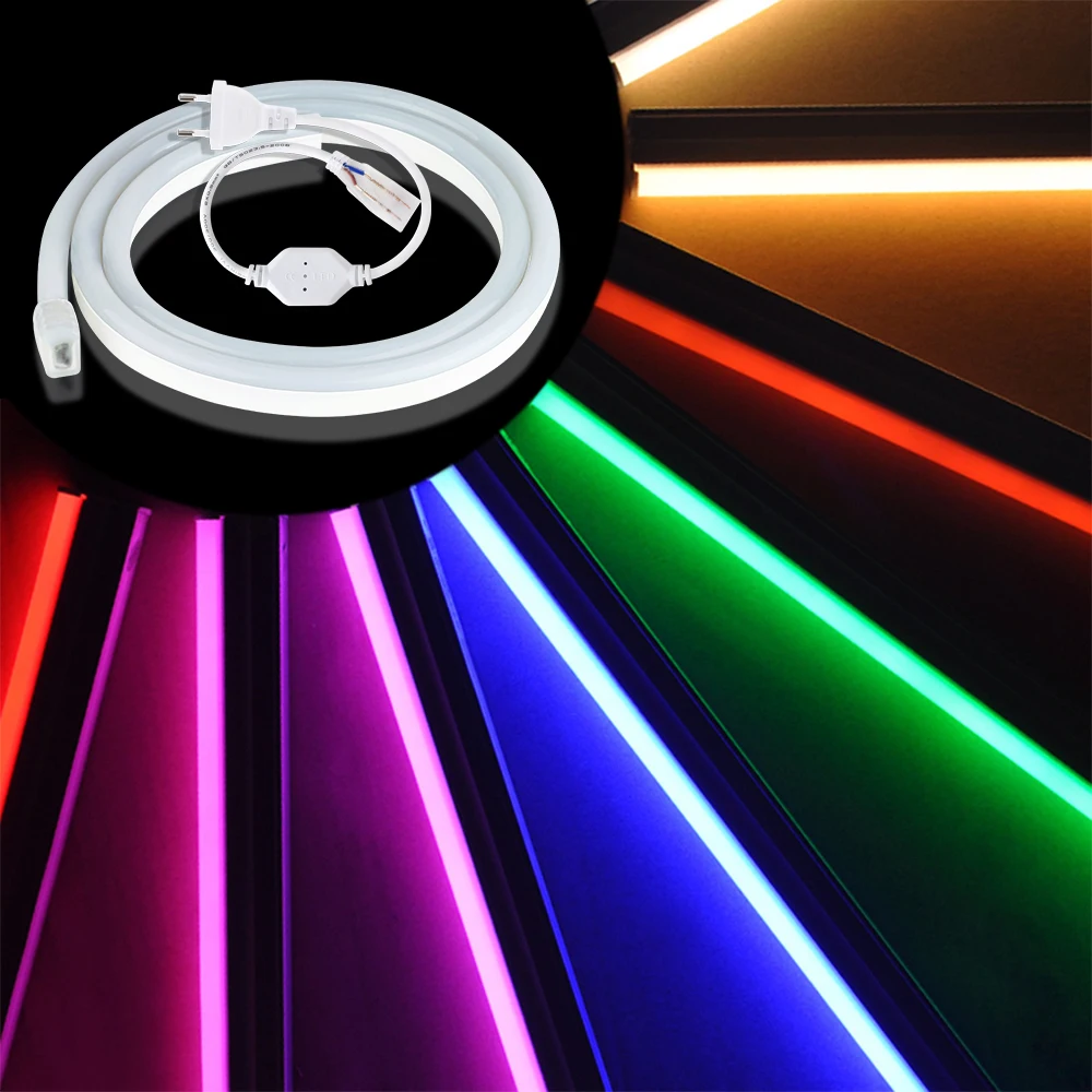 EU 220V LED Neon Light 1M/2M/3M/5M Waterproof LED String Light for Outdoor Lighting Home holiday Decoration Neon Rope Light
EU 220V LED Neon Light 1M/2M/3M/5M Waterproof LED String Light for Outdoor Lighting Home holiday Decoration Neon Rope Light