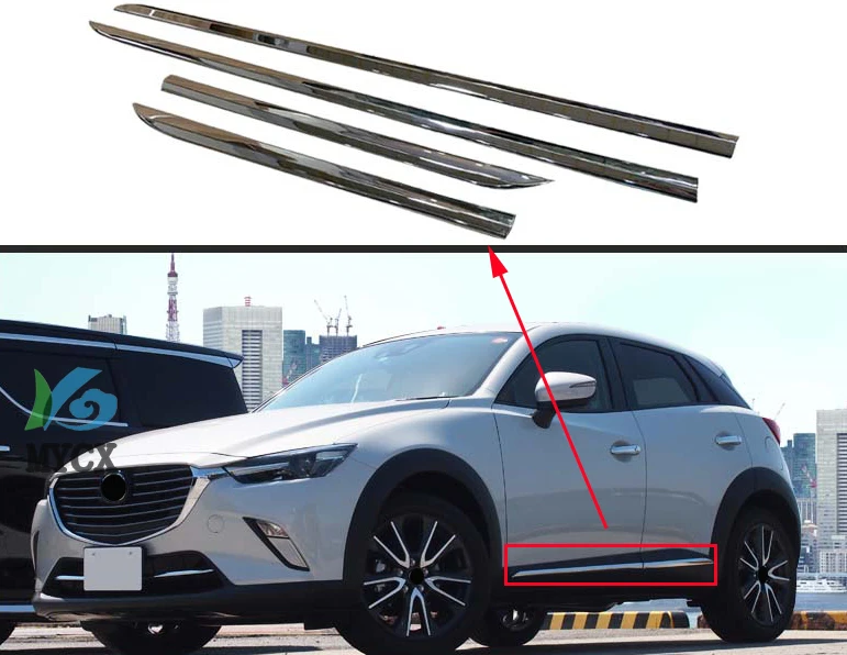 Chrome Molding Door Body Strips For Mazda CX-3 cx3 2016 2017 2018 Accessories Trim Covers Car styling
Chrome Molding Door Body Strips For Mazda CX-3 cx3 2016 2017 2018 Accessories Trim Covers Car styling