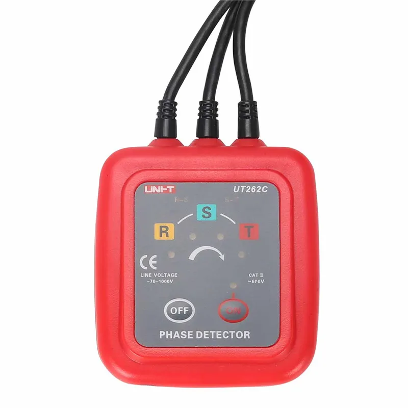 

UNI-T UT262C Non-contact Phase Detectors Sequence Measurement Phase Detection Live Electrical Detection 40Hz-70Hz Frequency Rang