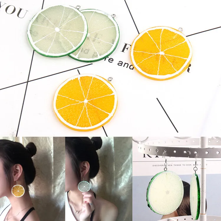 Orange Lemon Slice Eardrop Charms Diy Pendant Necklace Earring Handmade Material Jewelry Components Accessories 4pcs
Orange Lemon Slice Eardrop Charms Diy Pendant Necklace Earring Handmade Material Jewelry Components Accessories 4pcs