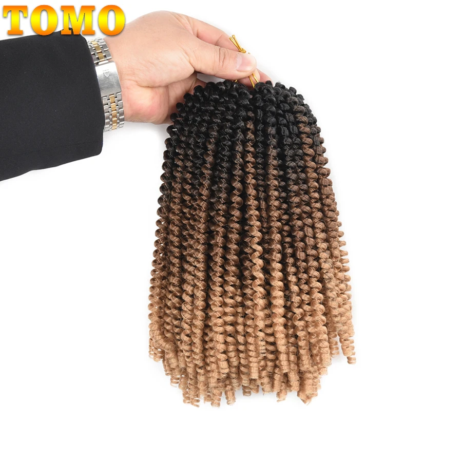 TOMO Fluffy Spring Twist Hair Extensions Black Brown Burgundy 8 Inch Ombre Crochet Braids Synthetic Braiding Hair
TOMO Fluffy Spring Twist Hair Extensions Black Brown Burgundy 8 Inch Ombre Crochet Braids Synthetic Braiding Hair