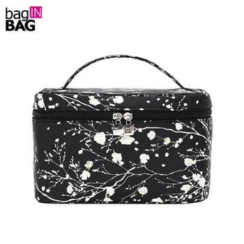 Baginbag black cosmetics Bag travel cosmetics storage box Floral Beauty Bag 
Baginbag black cosmetics Bag travel cosmetics storage box Floral Beauty Bag