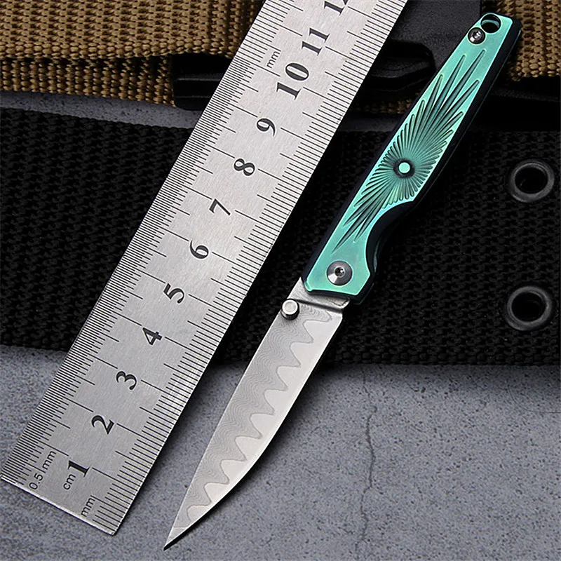 2018 New Hot Sale Mini Damascus Titanium Alloy Folding Knife Outdoor Portable Camping Tactical Survival Small Knives EDC Tools 
2018 New Hot Sale Mini Damascus Titanium Alloy Folding Knife Outdoor Portable Camping Tactical Survival Small Knives EDC Tools