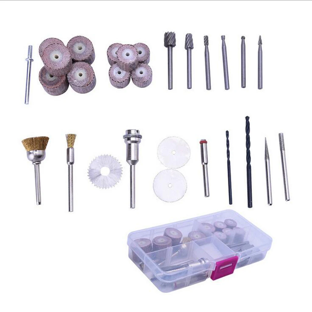 25PCS Woodwork Rotary Tool Accessory Kit for Carving Grinding 1/8 Inch Shank 25PCS Woodwork Rotary Tool Accessory Kit for Carving Grinding 1/8 Inch Shank
