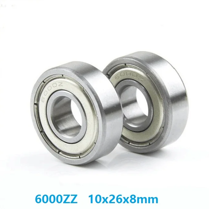 

100pcs/lot 6000ZZ 6000Z 6000 ZZ z 10*26*8mm shielded Deep Groove Ball bearing Mini Ball Bearings shaft 10x26x8mm