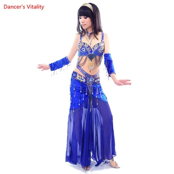 Oriental Style Rhinestone Bra+Skirt Belly Dance Costume Set Stage Performance Luxury Belly Dancing Egyptian Costumes 5PCS
Oriental Style Rhinestone Bra+Skirt Belly Dance Costume Set Stage Performance Luxury Belly Dancing Egyptian Costumes 5PCS