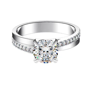 Ivka Vanessa 1CT 6.5MM G-H Round Cut Moissanite Diamond Ring Wedding Jewel Test Positive Certificate 925 Sterling Silver
Ivka Vanessa 1CT 6.5MM G-H Round Cut Moissanite Diamond Ring Wedding Jewel Test Positive Certificate 925 Sterling Silver