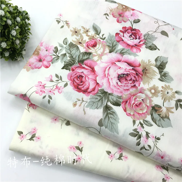 Pastoral 100% Cotton Roses Peony Printed Green Fabric, Cotton Twill Floral Cloth for Dress Bedding by Meter 160x100cm
Pastoral 100% Cotton Roses Peony Printed Green Fabric, Cotton Twill Floral Cloth for Dress Bedding by Meter 160x100cm