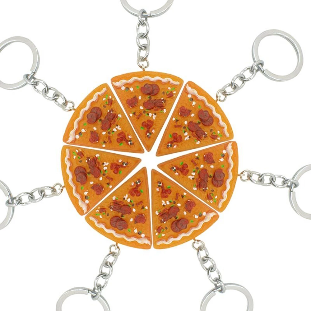 7Pcs/lot Novelty Plastic Food Pizza Keychains Mini Funny Pizza Shaped Keyrings Forever Necklace for Men Women Friendship Gifts
7Pcs/lot Novelty Plastic Food Pizza Keychains Mini Funny Pizza Shaped Keyrings Forever Necklace for Men Women Friendship Gifts