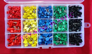 525pcs/box 3size 5 color insulated twin cord end terminal block TE0508/TE7508/TE1508 red yellow blue black green color
525pcs/box 3size 5 color insulated twin cord end terminal block TE0508/TE7508/TE1508 red yellow blue black green color