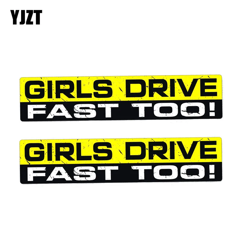YJZT 2X 15CM*3CM Personality GIRLS DRIVE FAST TOO Funny PVC Decal Car Sticker 12-0125
YJZT 2X 15CM*3CM Personality GIRLS DRIVE FAST TOO Funny PVC Decal Car Sticker 12-0125