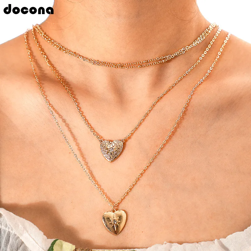 Docona Bohemian Metal Chain Gold Crystal Heart Multilayer Pendant Necklace For Women Fashion Charm Star Carved Jewelry B07304
Docona Bohemian Metal Chain Gold Crystal Heart Multilayer Pendant Necklace For Women Fashion Charm Star Carved Jewelry B07304