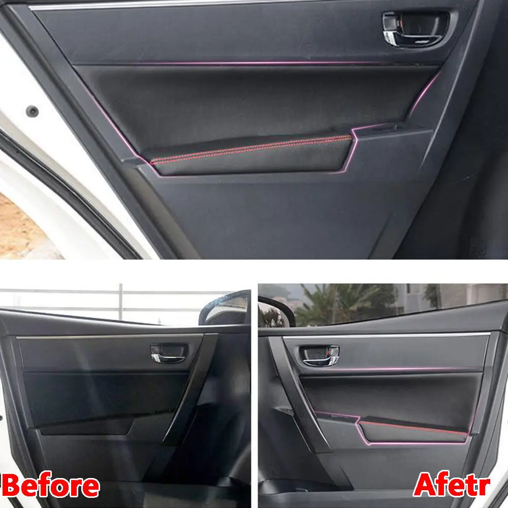 For Toyota Corolla 2014 2017 Door Panel Armrest Surface Shell Cover Trim Pu Leather Car Styling Waterproof Protector Car Covers Trim Protector Corolla Corollacover Covers Aliexpress