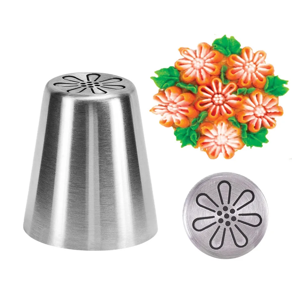 Daisy Flower Cake Russian Nozzles Stainless Steel Icing Piping Nozzle Fondant Cake Decorating Mold DIY Cake Pastry Tips
Daisy Flower Cake Russian Nozzles Stainless Steel Icing Piping Nozzle Fondant Cake Decorating Mold DIY Cake Pastry Tips