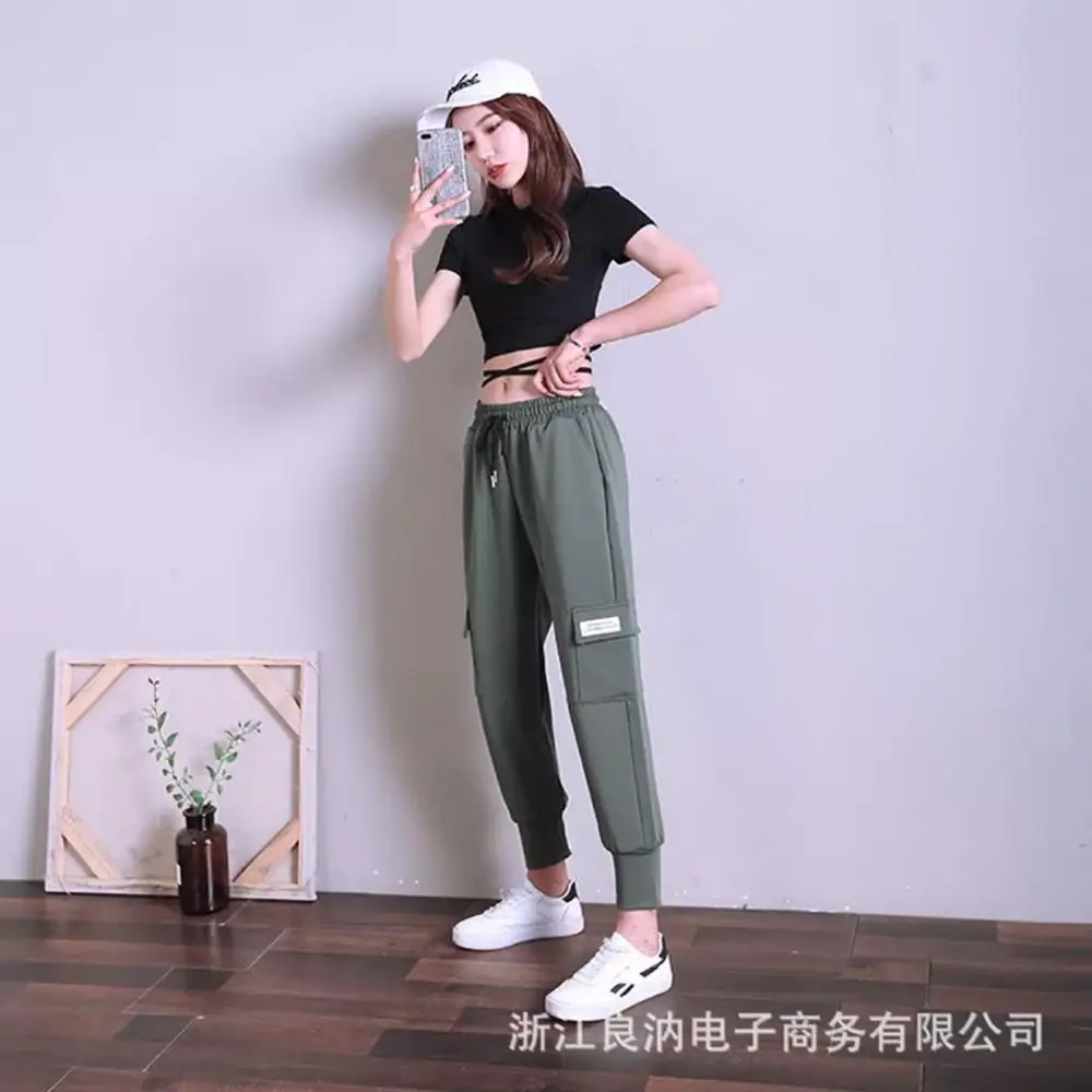 Green Color Casual Trousers For Women Ninth Pants 2019 Korean Style Joker Cargo Pants High Waist Pants Four Color For Choose
Green Color Casual Trousers For Women Ninth Pants 2019 Korean Style Joker Cargo Pants High Waist Pants Four Color For Choose