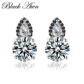 2.9g New Arrive 100% 925 Sterling Silver Jewelry Stud Earrings for Women Black&White Stone Wedding Earring T133
2.9g New Arrive 100% 925 Sterling Silver Jewelry Stud Earrings for Women Black&White Stone Wedding Earring T133