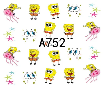 Nail sticker art decoration SpongeBob smile face slider adhesive Water Transfer decals manicure lacquer accessoires polish foil
Nail sticker art decoration SpongeBob smile face slider adhesive Water Transfer decals manicure lacquer accessoires polish foil