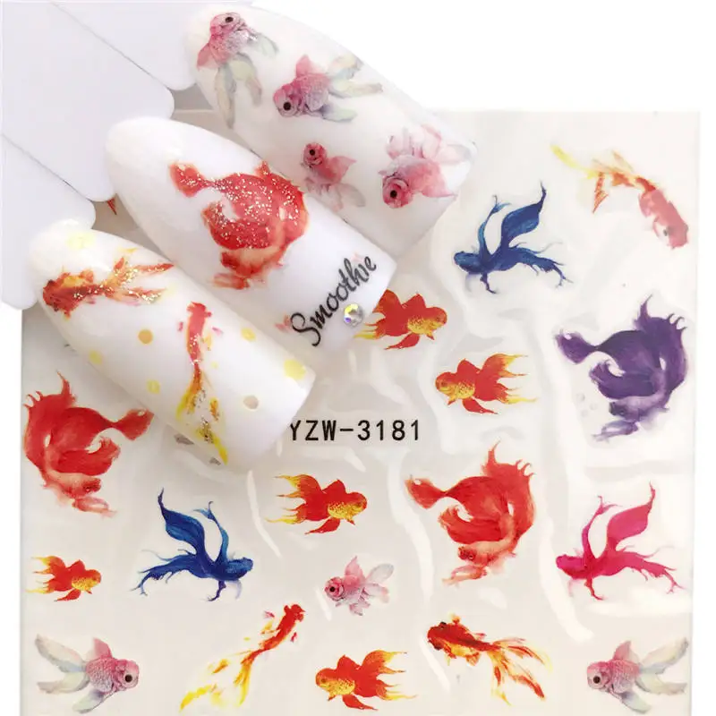 ZKO 1 PC Colorful Fall Season Tree / Goldfish Water Transfer Nail Art Sticker Beauty Red Maple Leaf Decal Nails Art Decorations
ZKO 1 PC Colorful Fall Season Tree / Goldfish Water Transfer Nail Art Sticker Beauty Red Maple Leaf Decal Nails Art Decorations