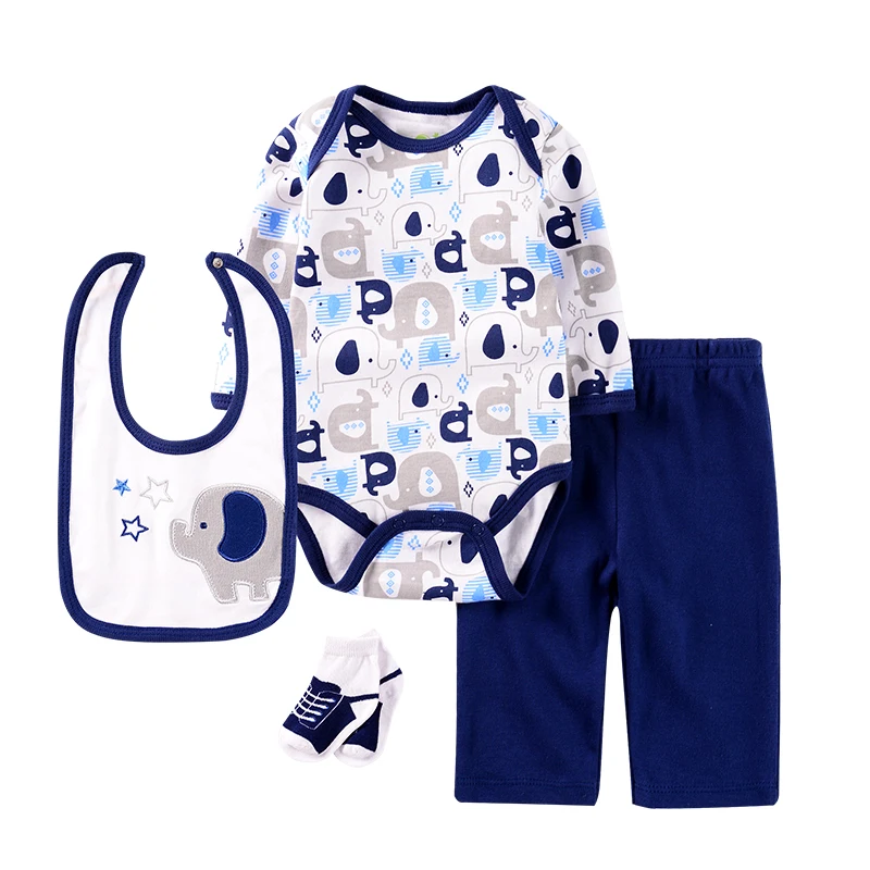Baby Clothing Set Cotton Elephant Giraffe Boy Clothes Suit Newborn Suit 4 Piece Long Sleeve Infant Bodysuits+Pants +socks+Bib
Baby Clothing Set Cotton Elephant Giraffe Boy Clothes Suit Newborn Suit 4 Piece Long Sleeve Infant Bodysuits+Pants +socks+Bib