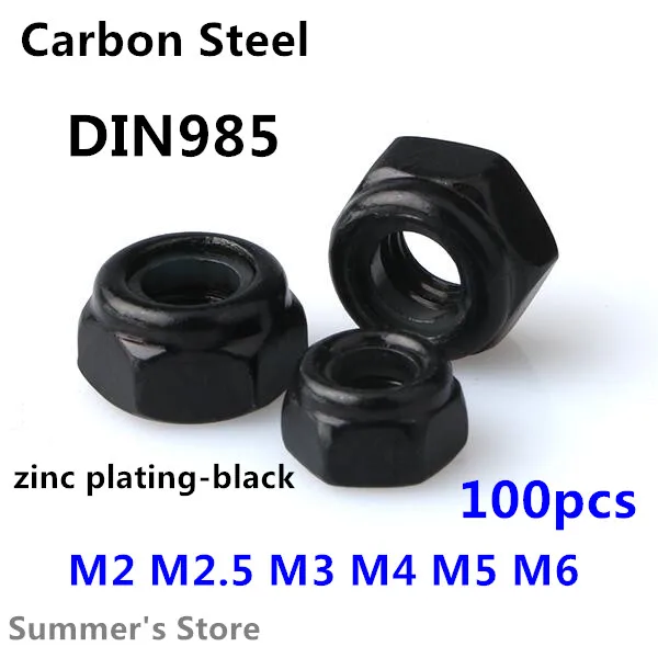 100pcs/lot DIN985 Nylon Lock Nut M2/M2.5/M3/M4/M5/M6 Nylon Insert Nuts 2mm/2.5mm/3mm/4mm/5mm/6mm black nuts zinc plating
100pcs/lot DIN985 Nylon Lock Nut M2/M2.5/M3/M4/M5/M6 Nylon Insert Nuts 2mm/2.5mm/3mm/4mm/5mm/6mm black nuts zinc plating