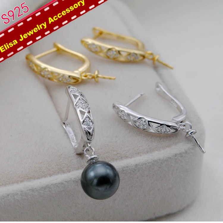 3Pairs/Lot Classic Pearl Earrings Settings S925 Sterling Silver Pearl Earrings Findings Women DIY Earrings Jewelry Findings
3Pairs/Lot Classic Pearl Earrings Settings S925 Sterling Silver Pearl Earrings Findings Women DIY Earrings Jewelry Findings