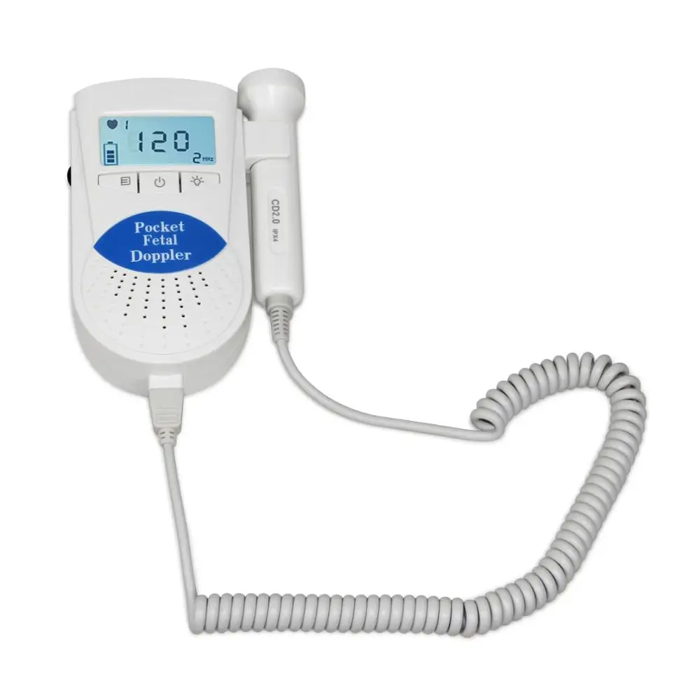Fetal Doppler 2MHz backlight LCD baby monitor Approved Pocket Ultrasound Prenatal Built-in speaker Free Gel & Battery
Fetal Doppler 2MHz backlight LCD baby monitor Approved Pocket Ultrasound Prenatal Built-in speaker Free Gel & Battery