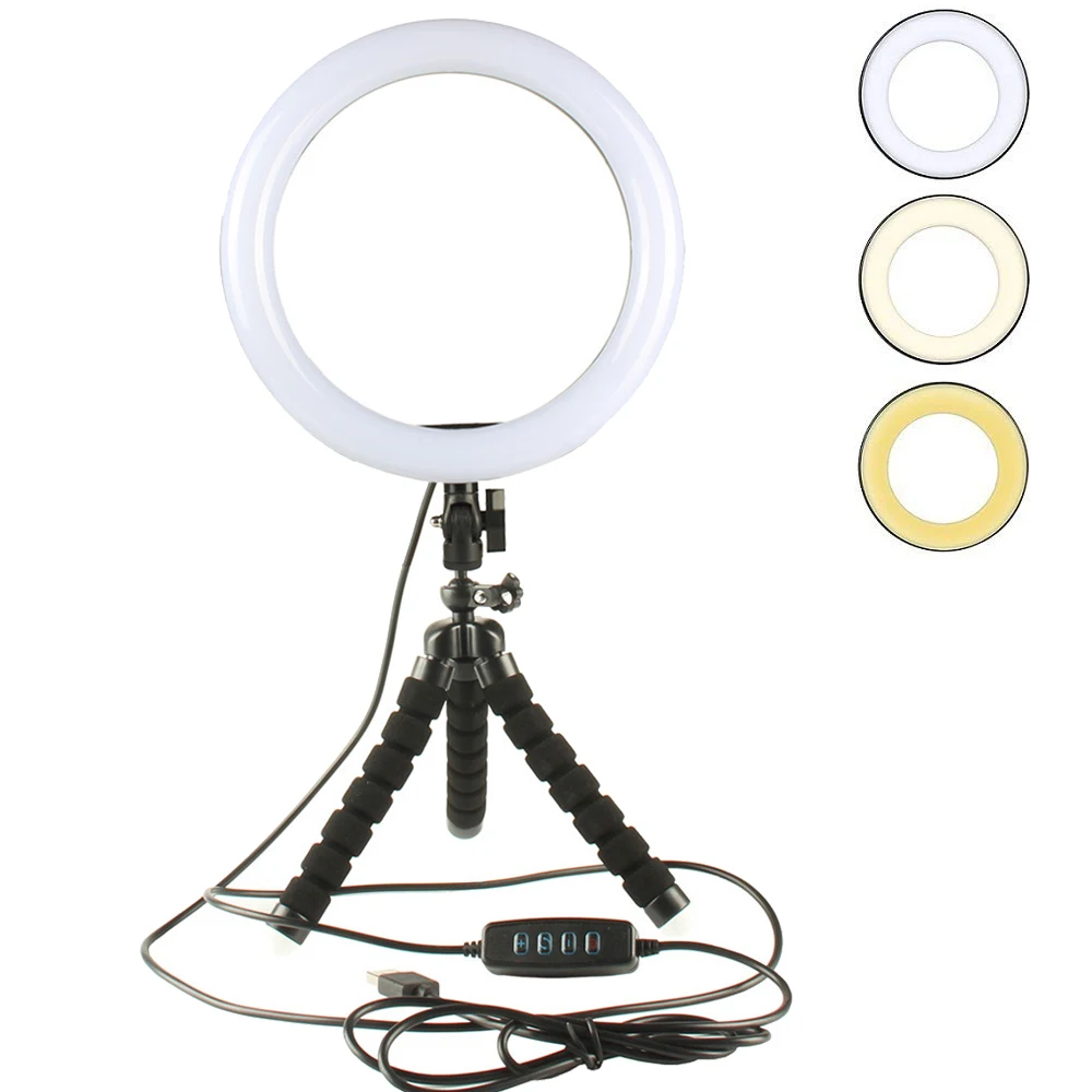 16/26CM Photography Lamp Kit Dimmable LED Selfie Ring Light Mini Flexible Tripod Octopus Phone Holder for Youtube Video Photo
16/26CM Photography Lamp Kit Dimmable LED Selfie Ring Light Mini Flexible Tripod Octopus Phone Holder for Youtube Video Photo
