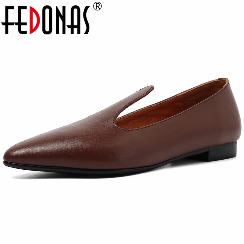 FEDONAS Fashion Pointed Toe Low Heels Women Pumps Shallow Slip on Spring Summer Genuine Leather Single Shoes Woman Office Shoes
FEDONAS Fashion Pointed Toe Low Heels Women Pumps Shallow Slip on Spring Summer Genuine Leather Single Shoes Woman Office Shoes