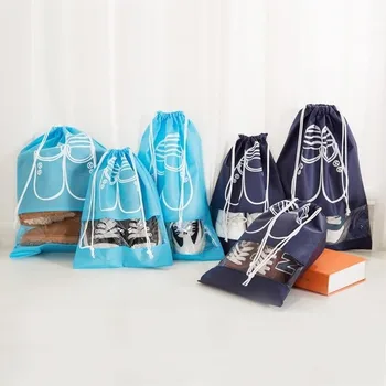 Storage bags non-woven laundry shoes bag travel pouch storage portable tote drawstring bag organizer