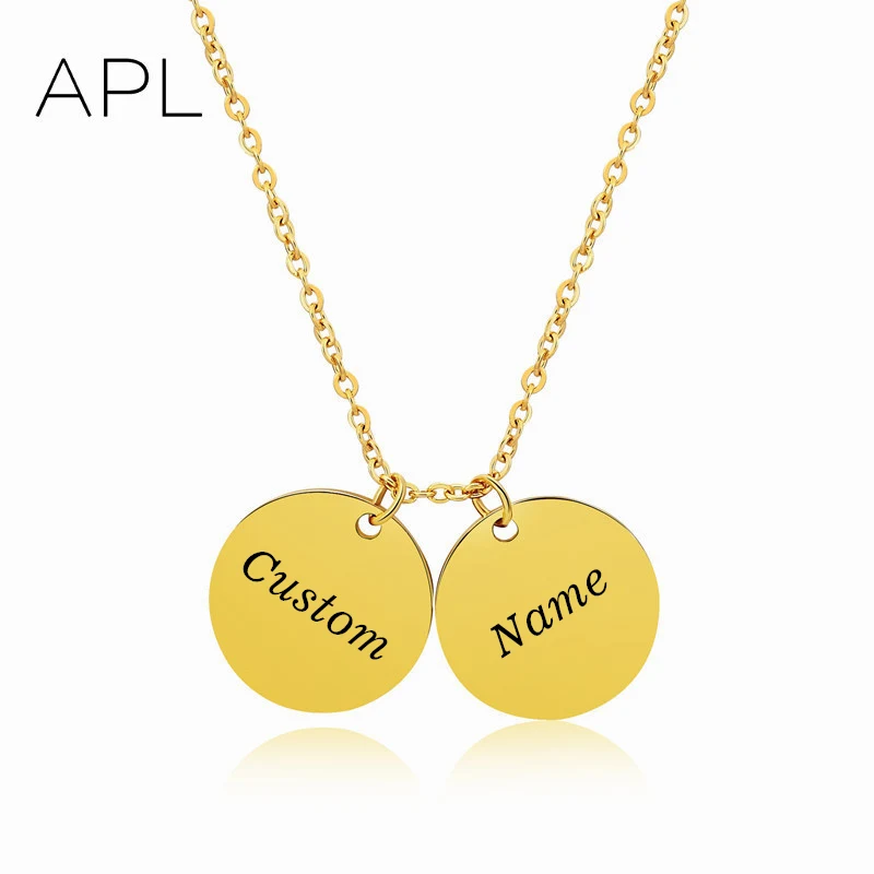 Name Words Engraved Gold Color Discs Chokers Personalized Custom Monogram Pendant Necklace Gift For Family Friends Valentines
Name Words Engraved Gold Color Discs Chokers Personalized Custom Monogram Pendant Necklace Gift For Family Friends Valentines