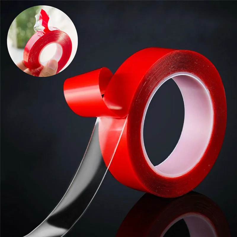 Red Film Double-sided Adhesive Tape Transparent Acrylic Super Sticky Double Sided Tapes DIY Adhesive Fastener Tape
Red Film Double-sided Adhesive Tape Transparent Acrylic Super Sticky Double Sided Tapes DIY Adhesive Fastener Tape