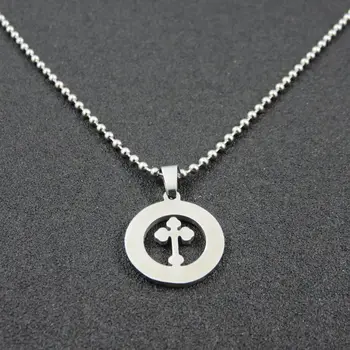 High Polished Stainless Steel Round Cross Necklace Pendant, Fashion Jewelry Findings For Man & Women
High Polished Stainless Steel Round Cross Necklace Pendant, Fashion Jewelry Findings For Man & Women