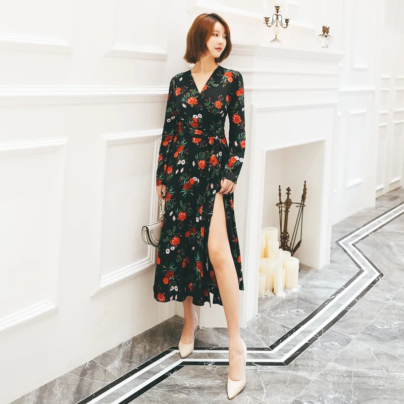 2019 New Arrival Fashion High Quality Women Spring Printed Flower Dress Print Ankle-length V-neck Plus Size L XL 2XL 3XL 4XL 5XL
2019 New Arrival Fashion High Quality Women Spring Printed Flower Dress Print Ankle-length V-neck Plus Size L XL 2XL 3XL 4XL 5XL